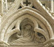 Panel 02:06 - Man with club patting tame wolf